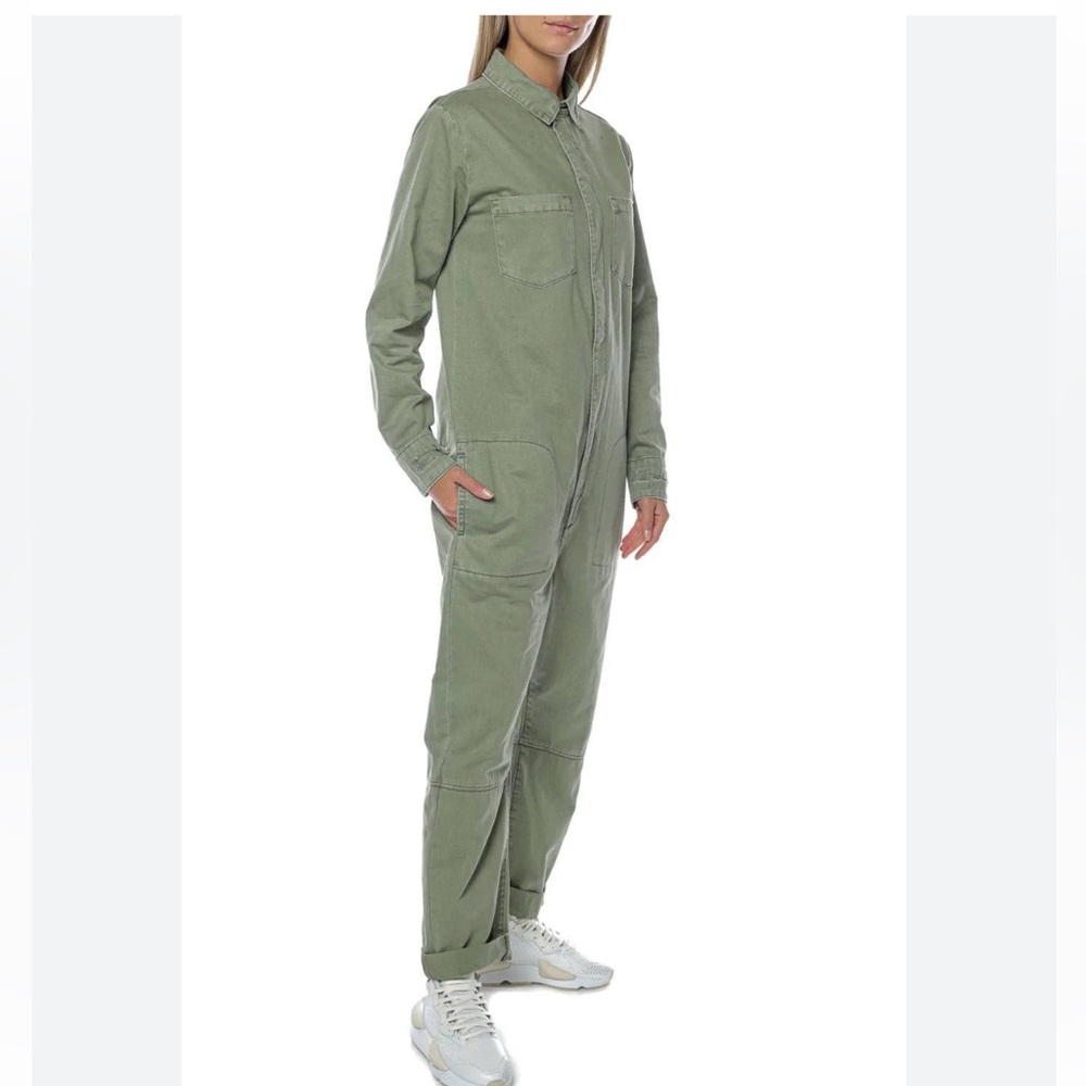 One Teaspoon Green Utility Jumpsuit with Relaxed Fit